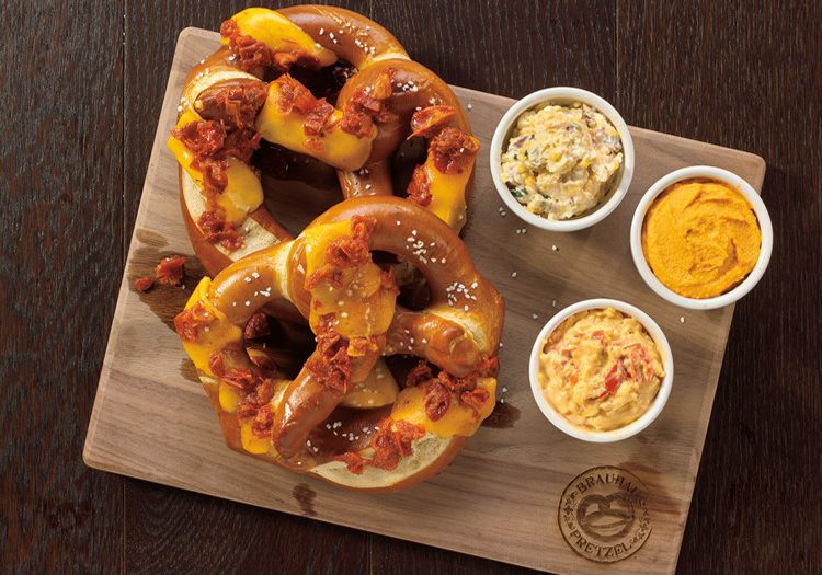 Pretzel™ topped with Sun Dried Tomato & Aged Pepper Jack